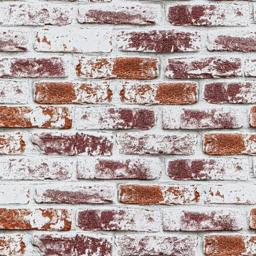 Miniatura 7 de VaryPaper Papel tapiz rústico pintado de ladrillo rojo para despegar y pegar, papel de contacto de ladrillo de 17.7 x 78.7 pulgadas, papel tapiz