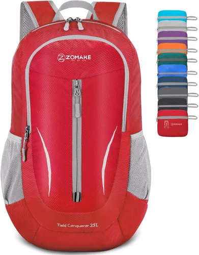 Miniatura 9 de ZOMAKE Mochila plegable ultraligera de 25 litros, mochila de senderismo plegable resistente al agua, pequeña mochila plegable para viajes