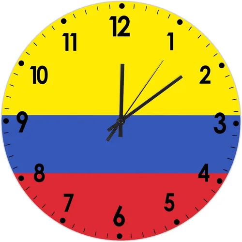 Miniatura 580 de Cheyan Reloj de pared con bandera de Canadá de 12 pulgadas, silencioso, sin tictac, de PVC, funciona con pilas, reloj redondo decorativo, regalo