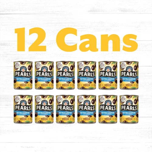 Miniatura 3 de PEARLS Aceitunas negras maduras sin hueso, extra grandes, 6 onzas, 12 latas