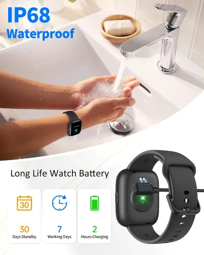 Miniatura 7 de Reloj inteligente para hombres y mujeres (Alexa incorporado), monitor de fitness HD de 1.83 pulgadas, llamada Bluetooth 5.3, monitor de sueño SpO2