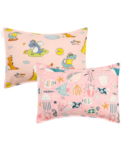 Miniatura 64 de ALVABABY Paquete de 2 fundas de almohada de algodón orgánico para niños pequeños, fundas de almohada para niños de 13 x 18 pulgadas o 12 x 16
