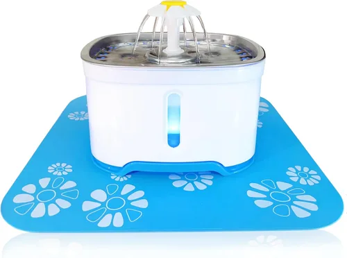 Miniatura 5 de Almohadilla de silicona para fuentes de agua de mascotas, tapete cuadrado de silicona de gran tamaño de 13.4 pulgadas, tapete dispensador de agua