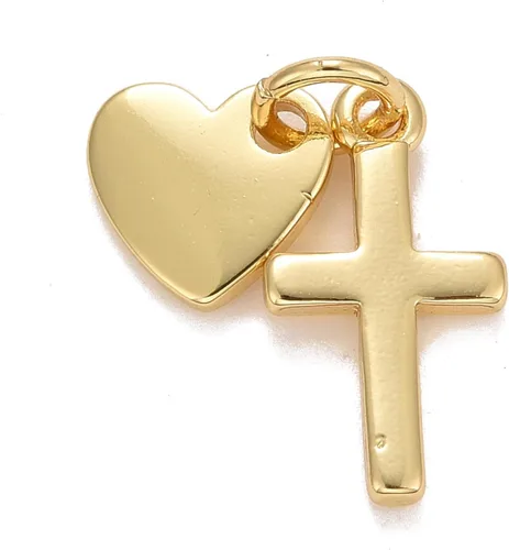Miniatura 2 de UR URLifeHall 10 dijes de galletas de la fortuna, chapados en oro de 18 quilates y latón para hacer aretes, collares y pulseras