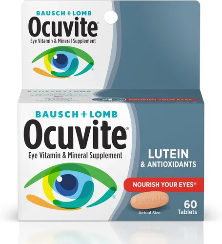 Miniatura 8 de Ocuvite Suplemento de vitamina y mineral para ojos, de Bausch + Lomb, contiene zinc, vitaminas A, C, E y luteína, rosa, tableta, 60