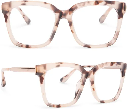 Miniatura 8 de DIFF Bella - Gafas de computadora de diseño cuadrado con bloqueo de luz azul de gran tamaño para mujeres