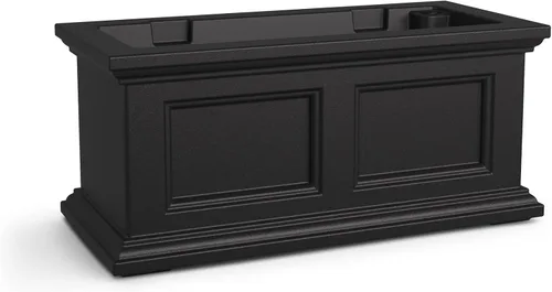 Miniatura 11 de Mayne Fairfield - Maceta con ventana de 2 pies, con riego automático, resistente a la intemperie para flores, diseño duradero para uso en Negro