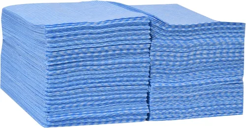 Miniatura 2 de Paño de cocina Tork 192181, pliegue 1/4, 1 capa, 13 pulgadas de ancho x 21 pulgadas de largo, azul/blanco (estuche de 1 caja, 240 paños)