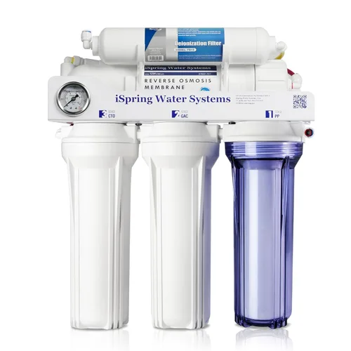 Miniatura 12 de iSpring RCC7D 75 GPD Sistema de filtro de agua de ósmosis inversa/desionización, elimina TDS, cloro, fluoruro, plomo y más, cabe debajo