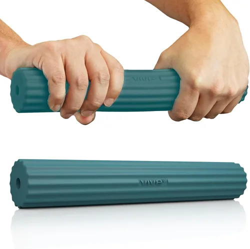 Miniatura 12 de Vive Barra de terapia flexible para alivio del codo de tenis (mediana), ayuda a la terapia física, mejora la tendinitis y la fuerza de agarre, azul