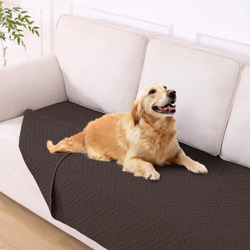 Miniatura 51 de hyha Manta impermeable para perro, manta suave para cama de perro, manta para mascotas, funda de sofá impermeable lavable para perros, fundas Gris