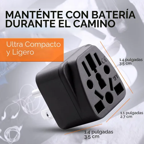 Miniatura 2 de Unidapt Adaptador de enchufe de viaje de EE. UU., UE, AU, Reino Unido, NZ, CN a Estados Unidos (tipo B), enchufe de pared de 3 clavijas con conexión