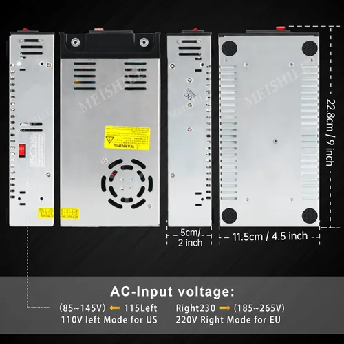 Miniatura 6 de Actualización 12V 50A 600W DC Fuente de alimentación conmutada Upgrad Clip PSU AC-DC Convertidor de transformador de 12 voltios 0-40/25 amperios