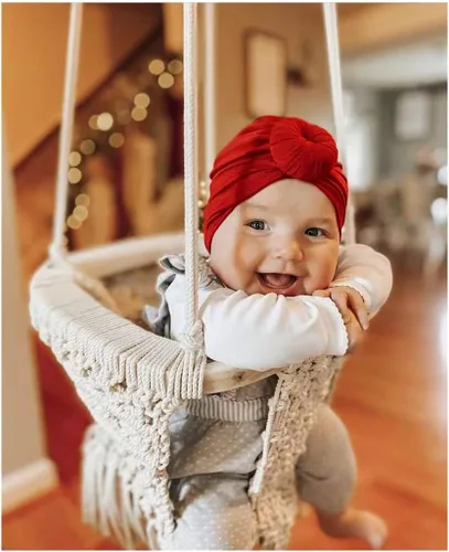 Miniatura 4 de Baby Turban Newborn Turbans for Baby Girls Head Wraps Bow Hats for Newborns Baby Beanie Hats Headraps