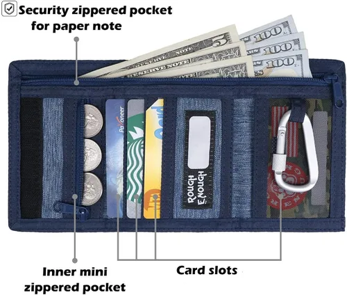 Miniatura 3 de Rough Enough - Cartera para hombre y niño adolescente en azul vaquero clásico fresco