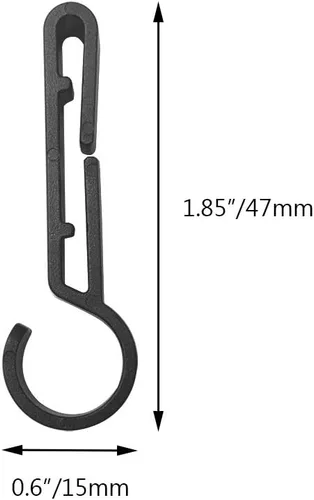 Miniatura 2 de Clips para faros delanteros para casco, paquete de 12 (negro, plástico, estilo moderno)