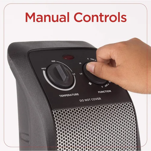 Miniatura 4 de BLACK+DECKER Calentador de torre de cerámica oscilante, calentador de espacio de 1500 W y ventilador combinado con termostato ajustable, 3 ajustes