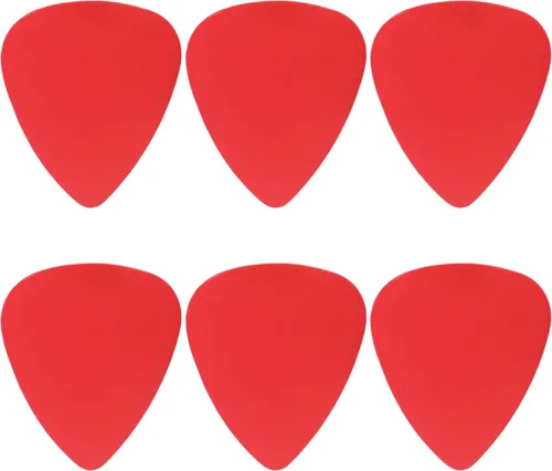 Miniatura 8 de Púas de plástico ABS para guitarra o bajo, calibre medio de 0.028 in, forma 351, paquete de 50 Rojo