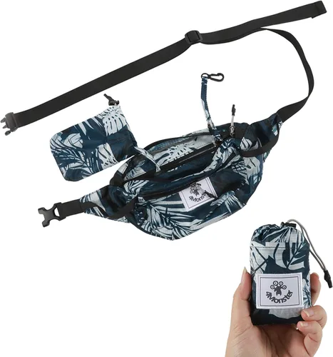 Miniatura 13 de 4Monster Riñoneras de Senderismo Portátiles, Bolsa de Cintura Resistente al Agua con Correa Ajustable, Bolsa de Pecho de Cruz Ligera y Esbelta