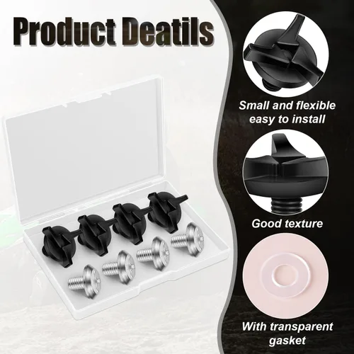 Miniatura 3 de 8 tornillos para casco de motocicleta, accesorios para casco de motocicleta (negro, plateado)