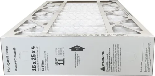 Miniatura 4 de Honeywell FC100A1029 (2 Pack) - 16" x 25" x 4" Filtro de aire plisado MERV 11 con recordatorio de cambio de filtro de suministro para el mismo día