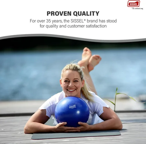 Miniatura 2 de SISSEL Pilates Soft Ball Gray 8.5 in Phthalate- & Latex-Free PVC for Deep Relaxation & Muscle Strengthening 340 lbs Capacity Includes