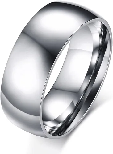 TTVOVO Anillo para hombre de 0.079 in, 0.157 in, 0.236 in, 0.315 in, acero inoxidable, anillos simples para hombres, mujeres, niños y niñas, anillos