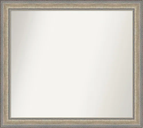 Miniatura 49 de Amanti Art Espejo de baño plateado para sobre fregadero, 28 x 47 pulgadas, espejo rectangular de plata imperial, marco de madera tradicional de gran