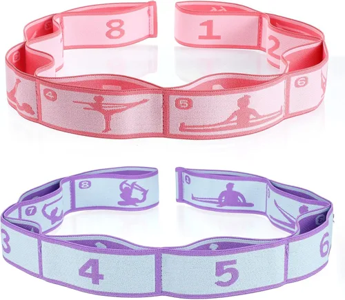Correa Elástica Multibucle - Banda de Estiramiento para Yoga, Pilates, Ballet y Terapia Física para Flexibilidad, Estiramiento de Piernas y