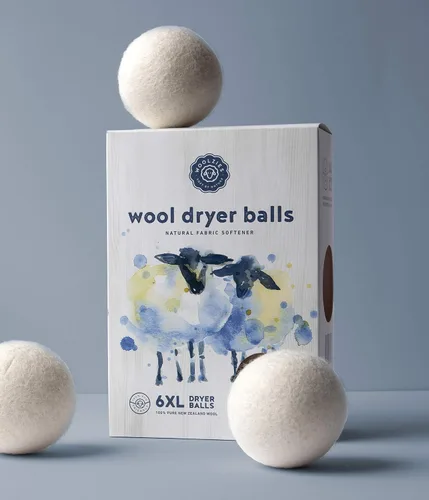 Miniatura 6 de Woolzies Bolas de Secadora de Lana Orgánica: Nuestras Grandes Esferas de Lana son el Mejor suavizante de telas Paquete de 6 Bolas de Secadora XL