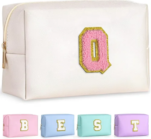Miniatura 161 de TOPEAST - Bolso de maquillaje para mujer, G Blanco nacarado-rosa