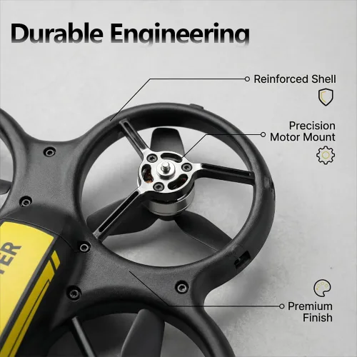 Miniatura 6 de Dron con cámara para niños y control remoto: Drone RC para principiantes para niños con motor sin escobillas, flujo óptico flotante, despegue