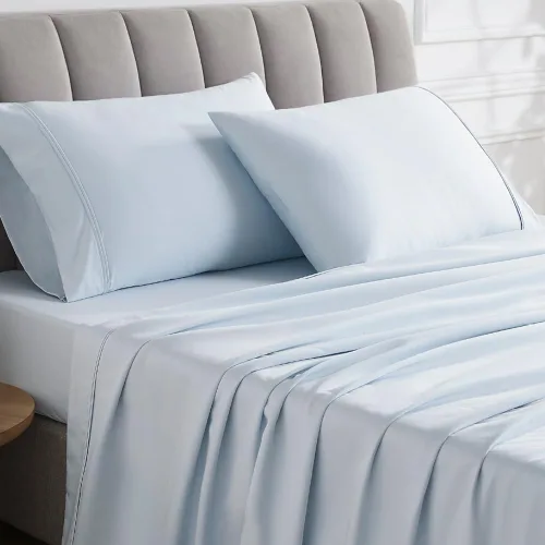 Miniatura 17 de Linen Closet Juego de sábanas de 1000 hilos de algodón egipcio de 4 piezas, 100% satén de algodón, ropa de cama de lujo con bolsillo profundo de 18