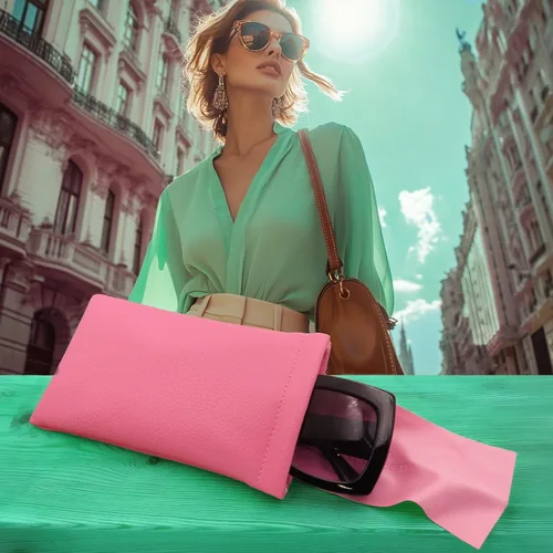 Miniatura 2 de Funda suave para gafas de sol Soporte grande para gafas - Bolsa para gafas con tapa apretable Bolsa para gafas ligera capas adicionales