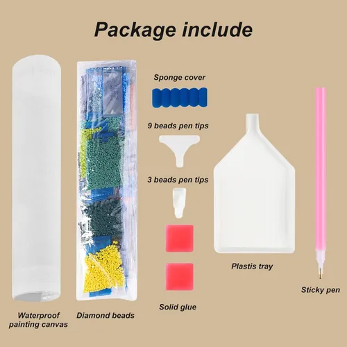 Miniatura 5 de Acudotr Kits de pintura de diamantes para adultos, kits de arte de diamantes 5D para principiantes, kits de pintura de diamantes de taladro completo