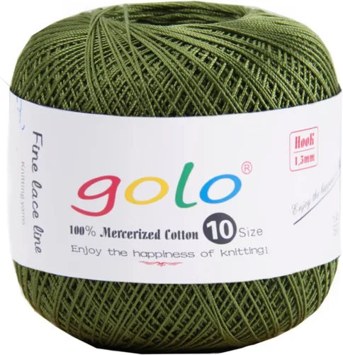 Miniatura 72 de Golo - 3 bolas de hilo de ganchillo tamaño 10, hilo de crochet para tejer a mano 102