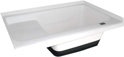 Miniatura 2 de ICON 00475 Tina de Baño con Asiento y Paso TU500RH - Drenaje a Mano Derecha, Blanco Colonial Blanco (Colonial White)