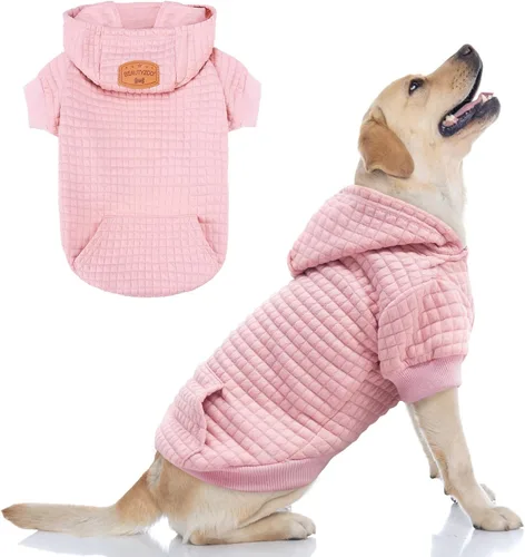 Miniatura 73 de BEAUTYZOO Sudadera con capucha para perro pequeño con bolsillos, ropa para perros pequeños y medianos, niño y niña, abrigos de algodón laminado tipo