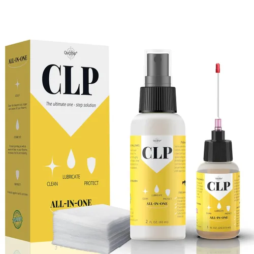 Aceite para pistola de 2 oz y aplicador de aguja de 1 oz, lubricante para pistola, kit multiusos de limpieza y protección de pistolas, limpiador y