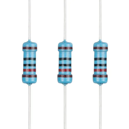 Miniatura 59 de 100 resistencias de 1 ohm 1/2 W (0.5 vatios) ±1% tolerancia de película metálica, resistencia fija de múltiples valores de resistencia opcional