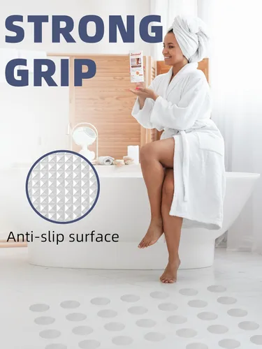 Miniatura 3 de Secopad - Pegatinas antideslizantes originales para bañera y piso de ducha, pegatinas antideslizantes fuertes para ducha con raspador ideal