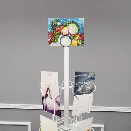 Miniatura 3 de FixtureDisplays® 24 bolsillos de 5.5" de ancho de bolsillo (se ajusta a 5x7") Pantalla vertical para tarjetas de felicitación giratoria Estante