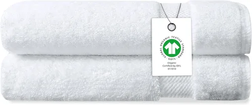 Miniatura 16 de Toalla de baño de felpa de algodón orgánico de lujo Certificado GOTS y OEKO-TEX Toallas de calidad hotelera premium Tecnología Feather Touch