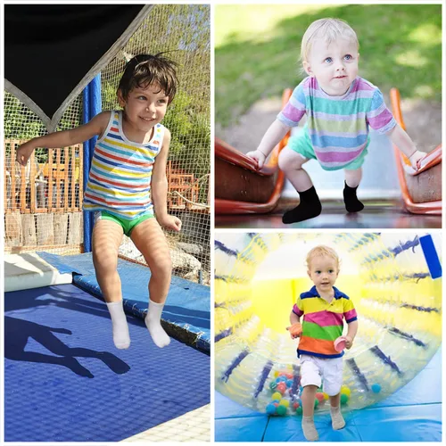 Miniatura 4 de Tphon - Calcetines antideslizantes para niños pequeños con pinzas para niños y niñas, calcetines antideslizantes para niños 15 pares, calcetines