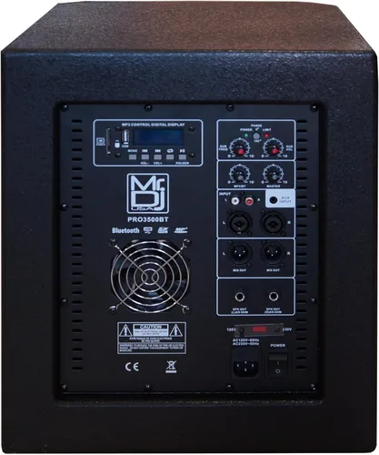 Miniatura 4 de Mr. Dj USA PRO3500BT 12" 3500W Pro Subwoofer amplificado con alimentación activa Bluetooth USB PA DJ Sub