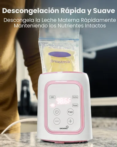 Miniatura 5 de Grownsy Calentador de biberones, calentador rápido de biberones para todos los biberones, calentador de leche para leche materna o fórmula, control