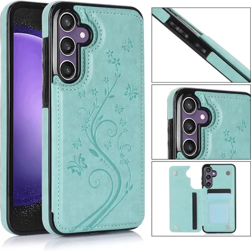 Miniatura 3 de Asuwish Funda de teléfono para Samsung Galaxy S23 FE 5G con protector de pantalla de vidrio templado y tarjetero con soporte para tarjetero, soporte