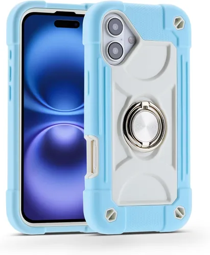 Miniatura 46 de MARKILL Funda compatible con iPhone 15 de 6.1 pulgadas con soporte integrado, [grado militar resistente de cuerpo completo] protección contra Rosa