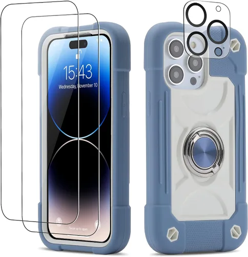 Miniatura 72 de Funda para iPhone Se3/iPhone Se2, iPhone 6/6S, iPhone 7/iPhone 8 de 4.7 pulgadas con soporte de anillo, con 2 protectores de pantalla resistentes
