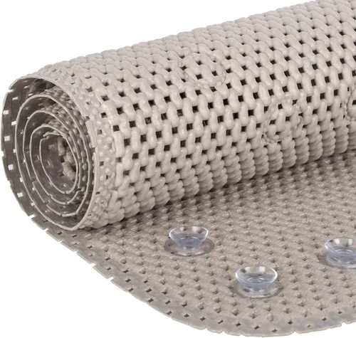 Miniatura 2 de Duck Brand Softex Bath Mat for Tubs, Machine Washable, 17 x 36 Inches, Taupe, Skid Resistant (442097) (Pack of 4)